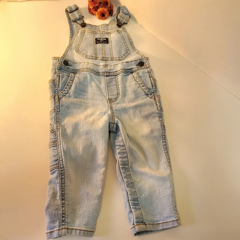 Osh Kosh Denim Overalls, Size 18 Months